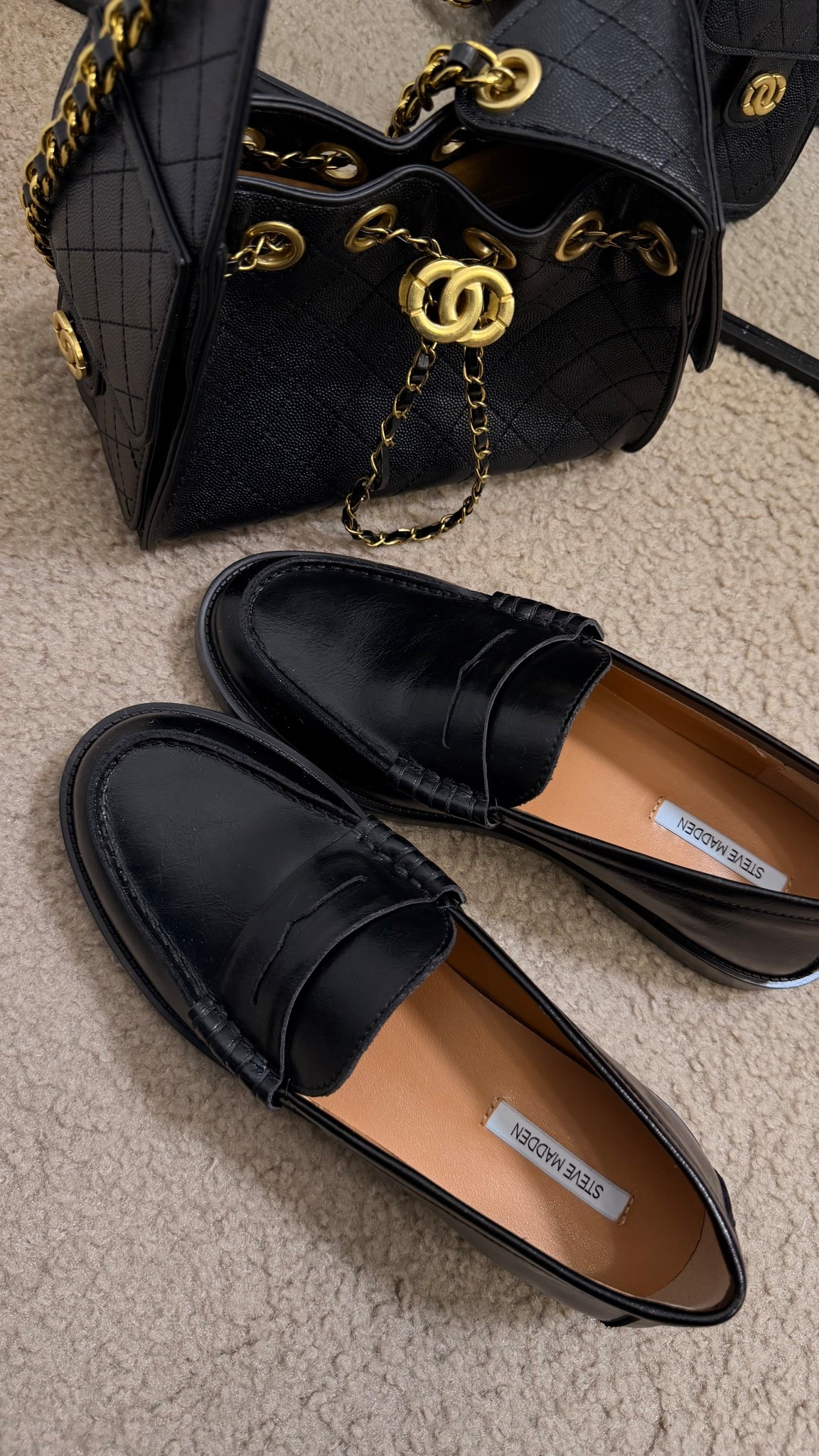 Steve madden penny leather loafers! 