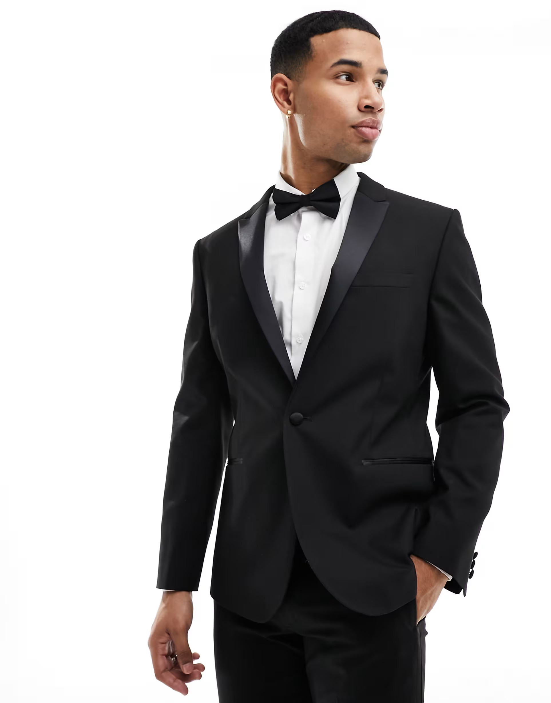 ASOS DESIGN slim fit tuxedo in black | ASOS (Global)