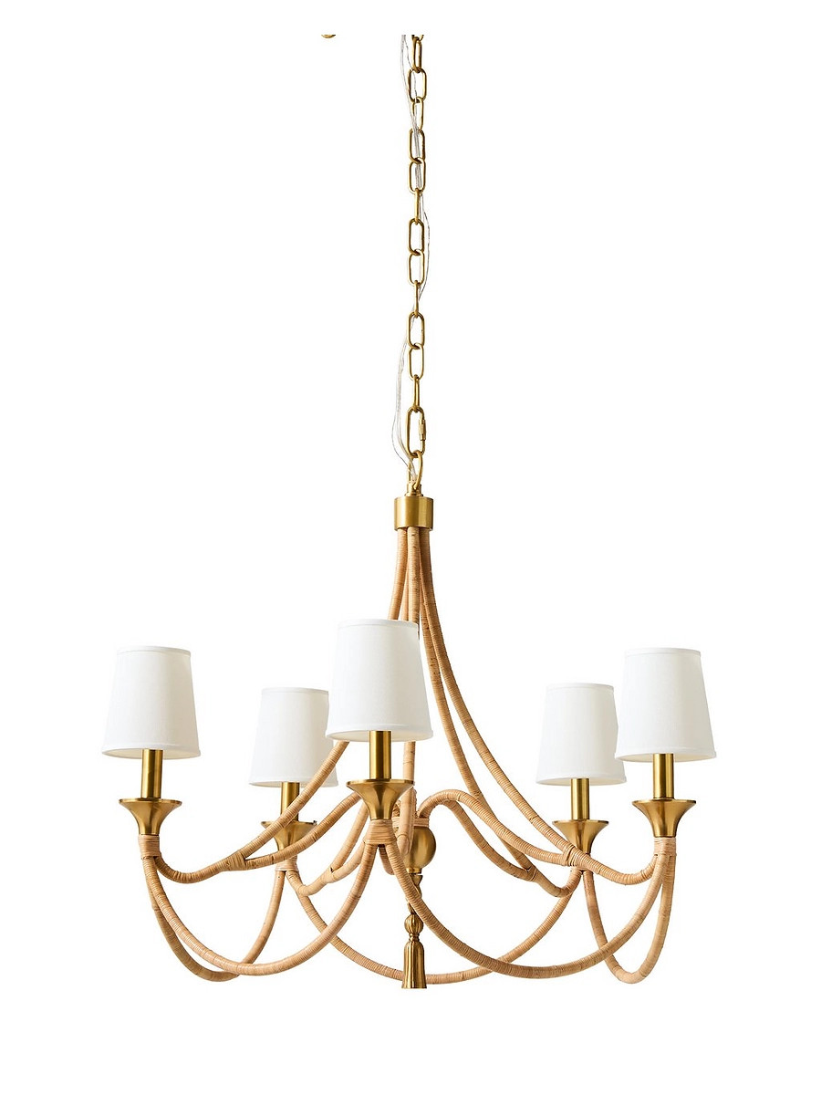 Carneros Rattan Chandelier | Serena and Lily