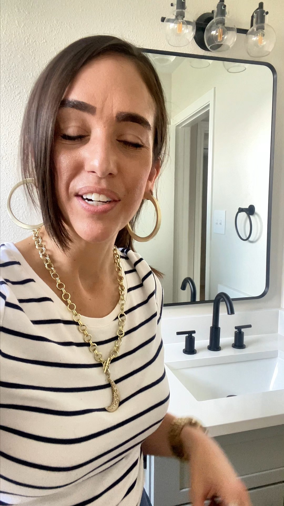 This sleek faucet, metal mirror, and modern vanity light are some of our favorite bathroom finds.

No bold wallpaper. No heavy molding. Just simple, elegant bathroom decor that instantly elevates the space and makes it feel fresh, modern, and timeless.

✨ Perfect for bathroom refreshes
✨ Clean, minimalist, designer-inspired look
✨ Easy upgrades with big impact

🛍️ Shop all these bathroom favorites on my LTK
👉 Tap to shop & elevate your space

Happy shopping!
🎁 Shop now on LTK |
https://www.shopltk.com/explore/Elizabeth_Greever
🎁See our stories for link
🎁Link is also available on our bio

Follow us for more:
Inspiration 💫
Links to favorite materials 💚
Before & Afters 👏🏻
Shop & get inspired 👇🏻



#LTKHome #LTKdayinmylife #LTKstorytime