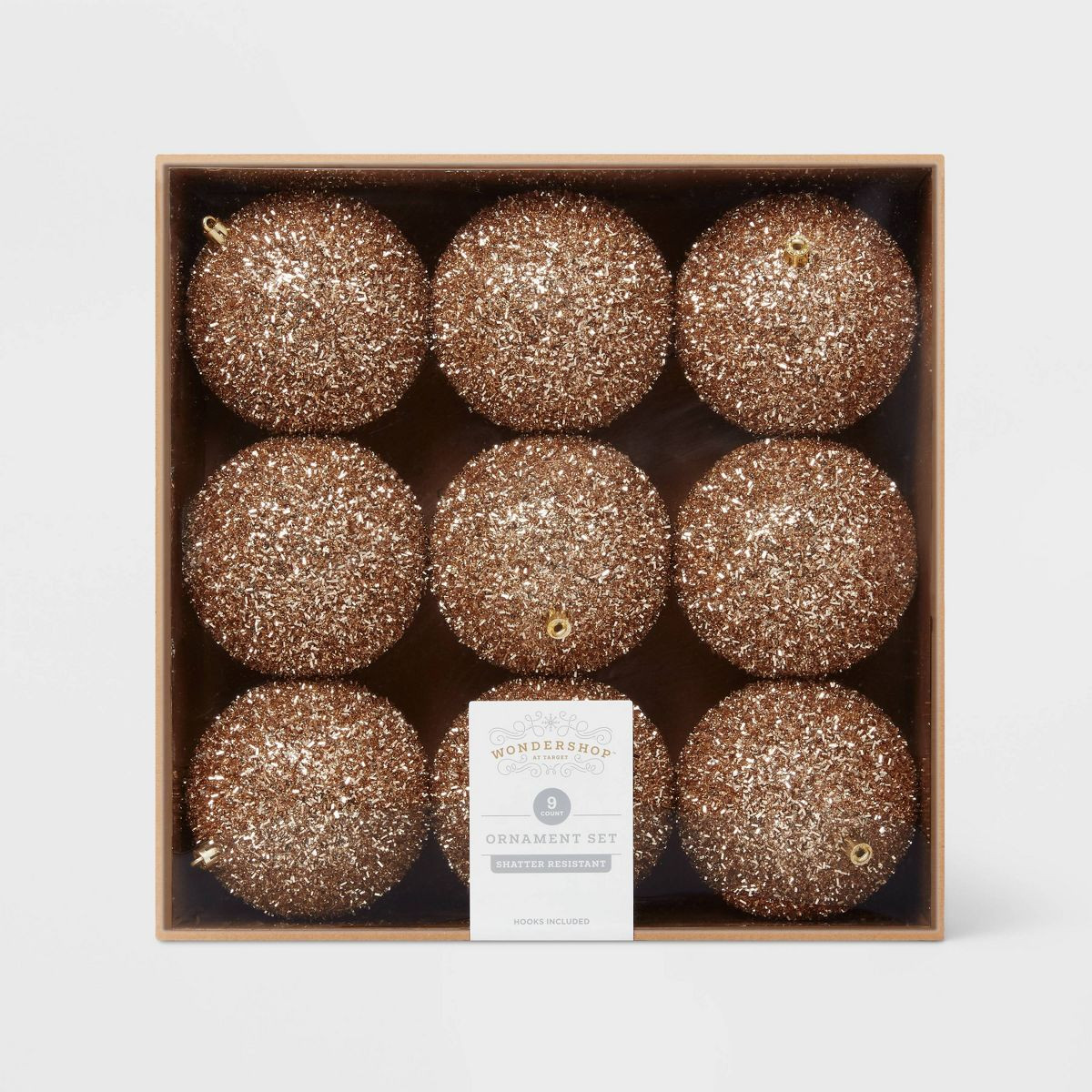 9pc Tinsel Ball Christmas Tree Ornament Set - Wondershop™ | Target