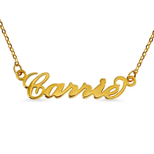 Personalized Carrie Name Necklace Solid Gold 10K/14k/18K.com | GetNameNecklace
