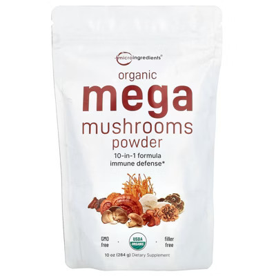 Micro Ingredients Organic Mega Mushrooms Powder, 10 oz (284 g) | Target