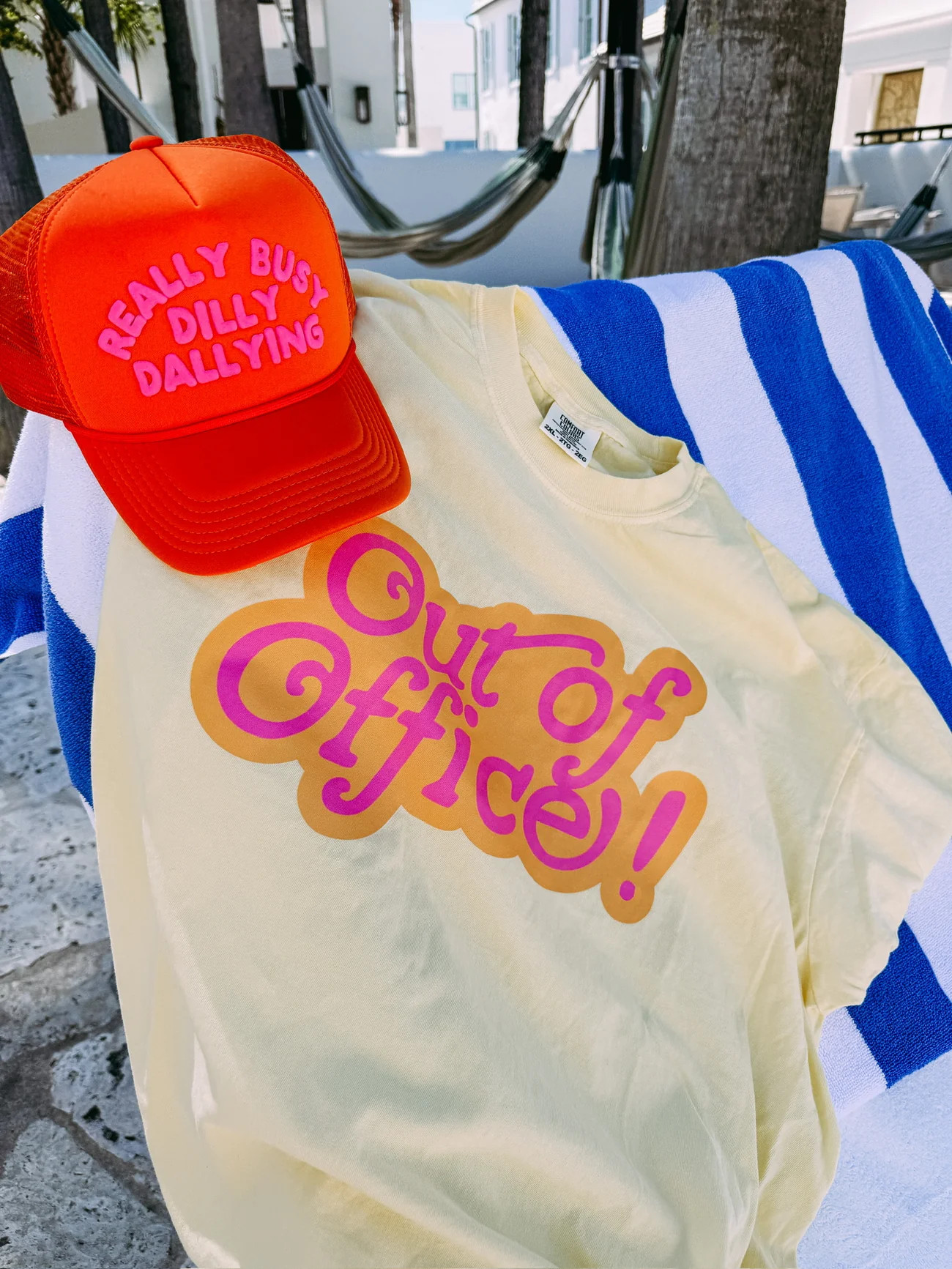 ETTA OG | dilly dallying trucker hat - orange | Etta & East