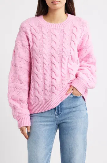 Oversize Cable Knit Sweater | Nordstrom