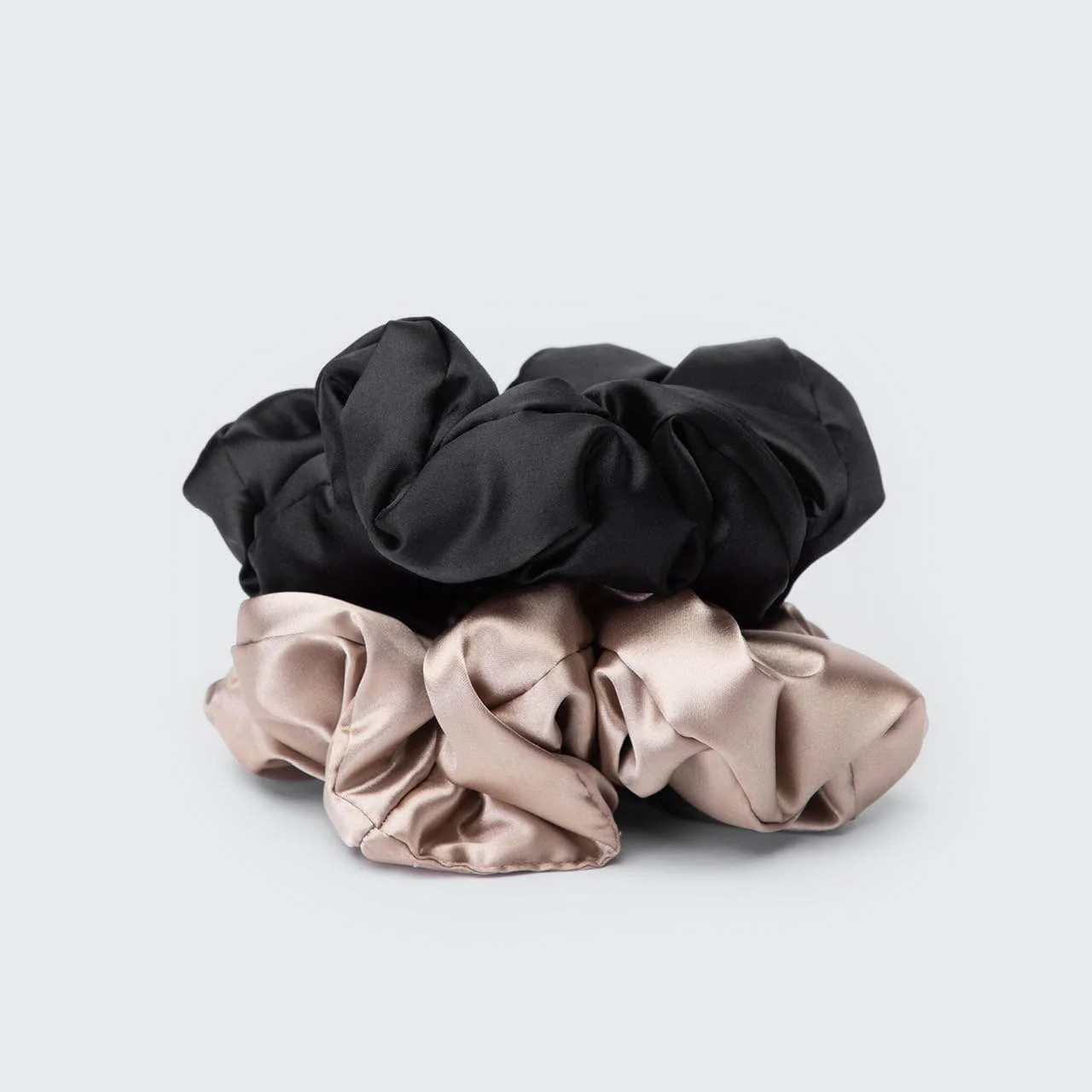 Satin Sleep Pillow Scrunchies - Black/Gold | Kitsch