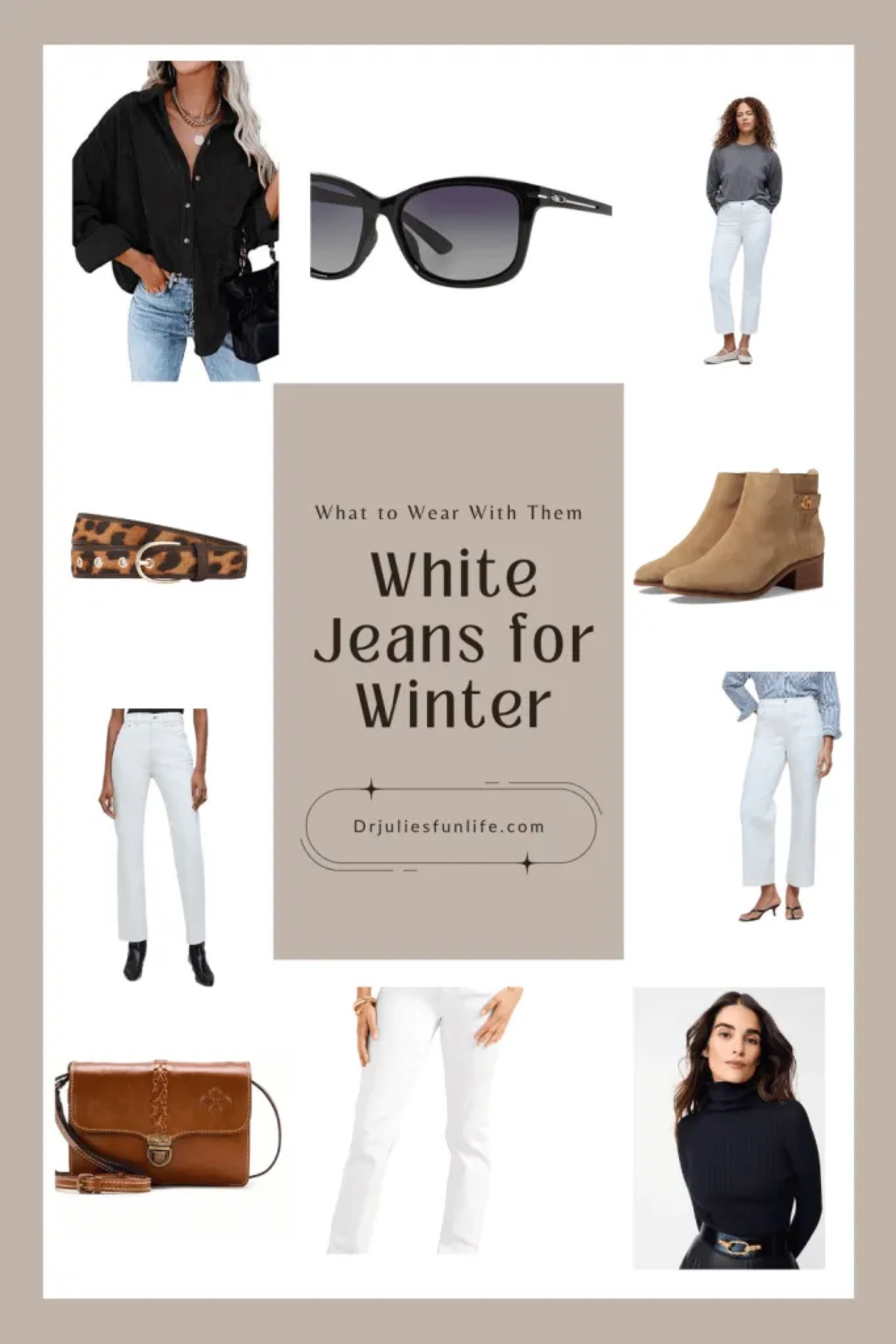 This is for you if you wonder how to wear white jeans in winter 🥶!
Do you like the thought of wearing white jeans in winter but have no idea how to do it and look cool 😎 doing it?  Well, here is the blog post to give you the ideas 💡 you need. I have put together three cute white jeans looks that YOU CAN COPY TODAY!  Probably with some pieces in your closet. Go to my blog post: How to wear White Jeans in Winter 3 Ways - Dr. Julie's Fun Life for lots of ideas.
OR, click on my stories and see the links.  And PLEASE SHARE THIS POST with your friend who isn’t sure if white jeans are safe to wear all year round (they are!).
#ltkunder50
#ltkover50
#ltkjeans
#ltkwinteroutfits
#ltksalealert


#LTKSeasonal #LTKstyletip #LTKSpringSale