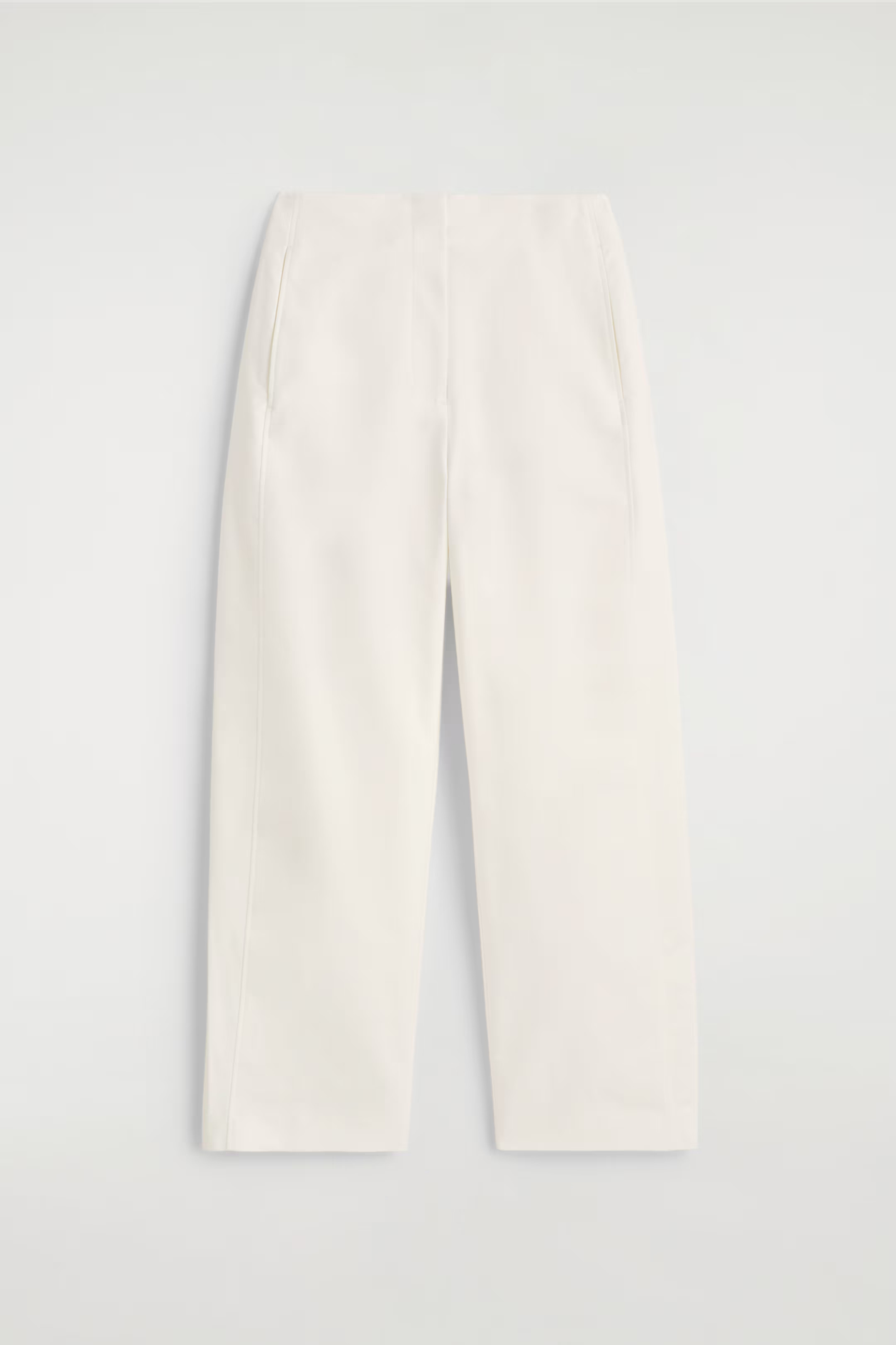 PIMA COTTON BARREL-LEG TROUSERS - WHITE | COS GB | COS UK