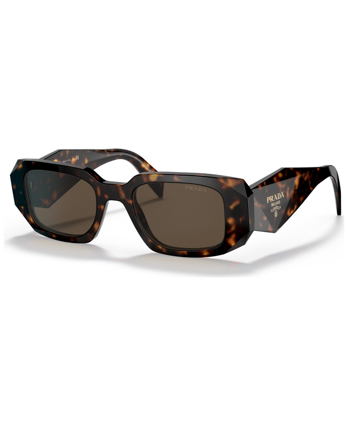 Prada Women's Symbole Rectangular Sunglasses, PR17WS - TORTOISE/BROWN | Macy's