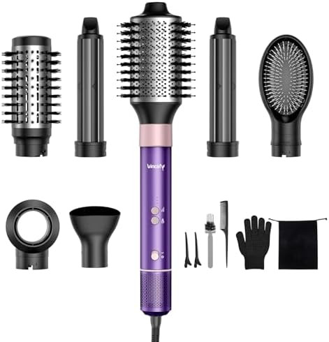 Vincofy 7 in 1 Blow Dryer Brush Set – Hot Air Styler for Fast Drying, Curling, Straightening & ... | Amazon (US)