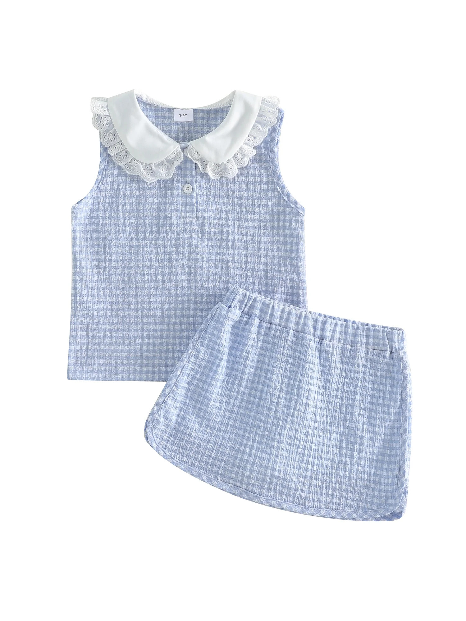 BemeyourBBs Toddler Baby Girl Summer Clothes Cute Infant Baby Girls Plaid Gingham 2 Piece Outfits... | Walmart (US)