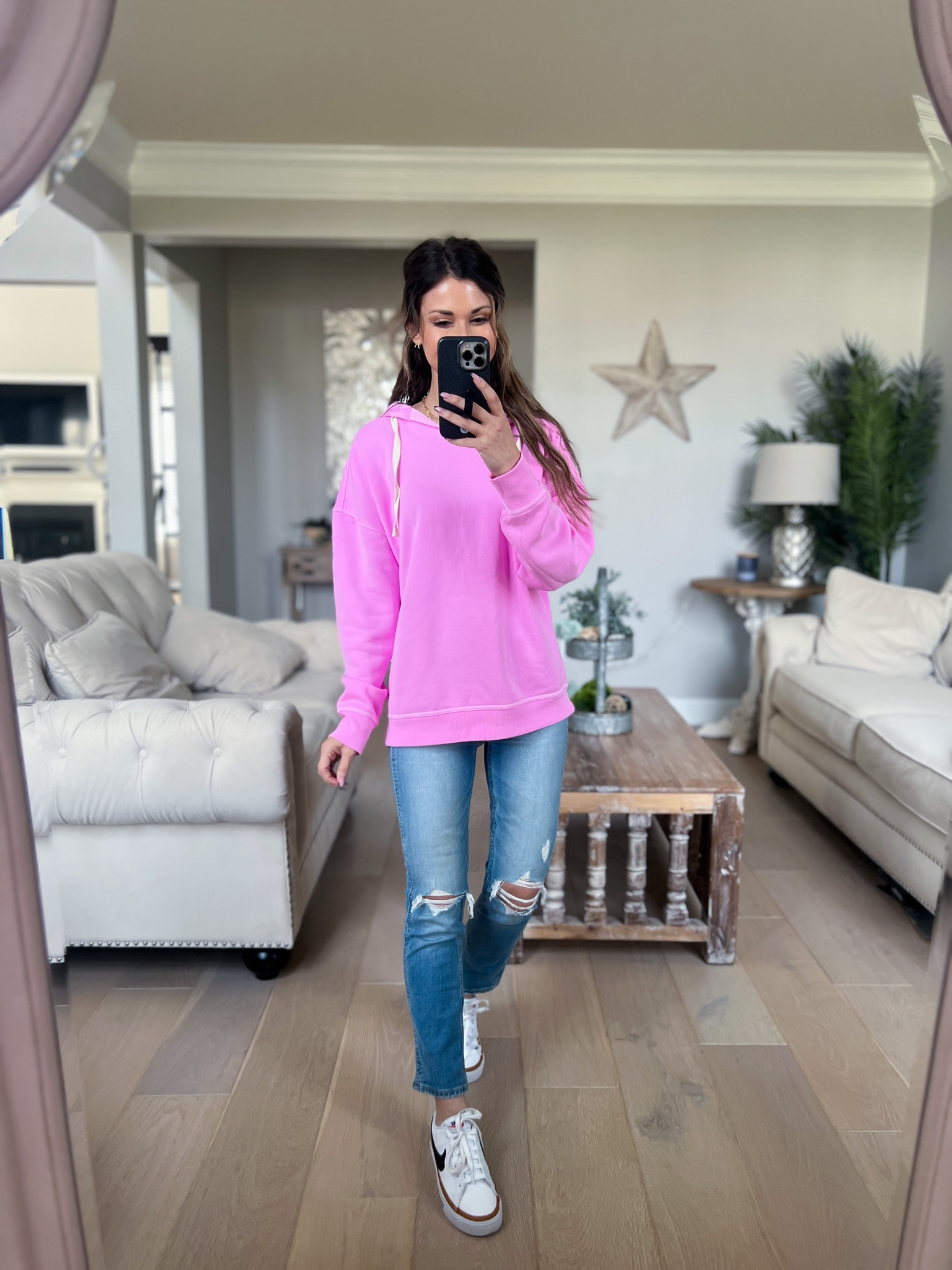 Fleece lined pullover//xs//size up if like more oversized me more length//slim jeans//24 petite//5’1//size up if between or don’t like snug//Nikes//size up if between or wider foot//

#LTKsalealert #LTKunder50