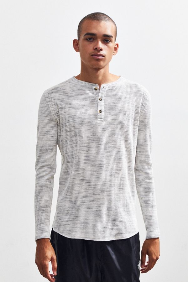 UO Waffle Foundation Thermal Henley Shirt | Urban Outfitters (US and RoW)