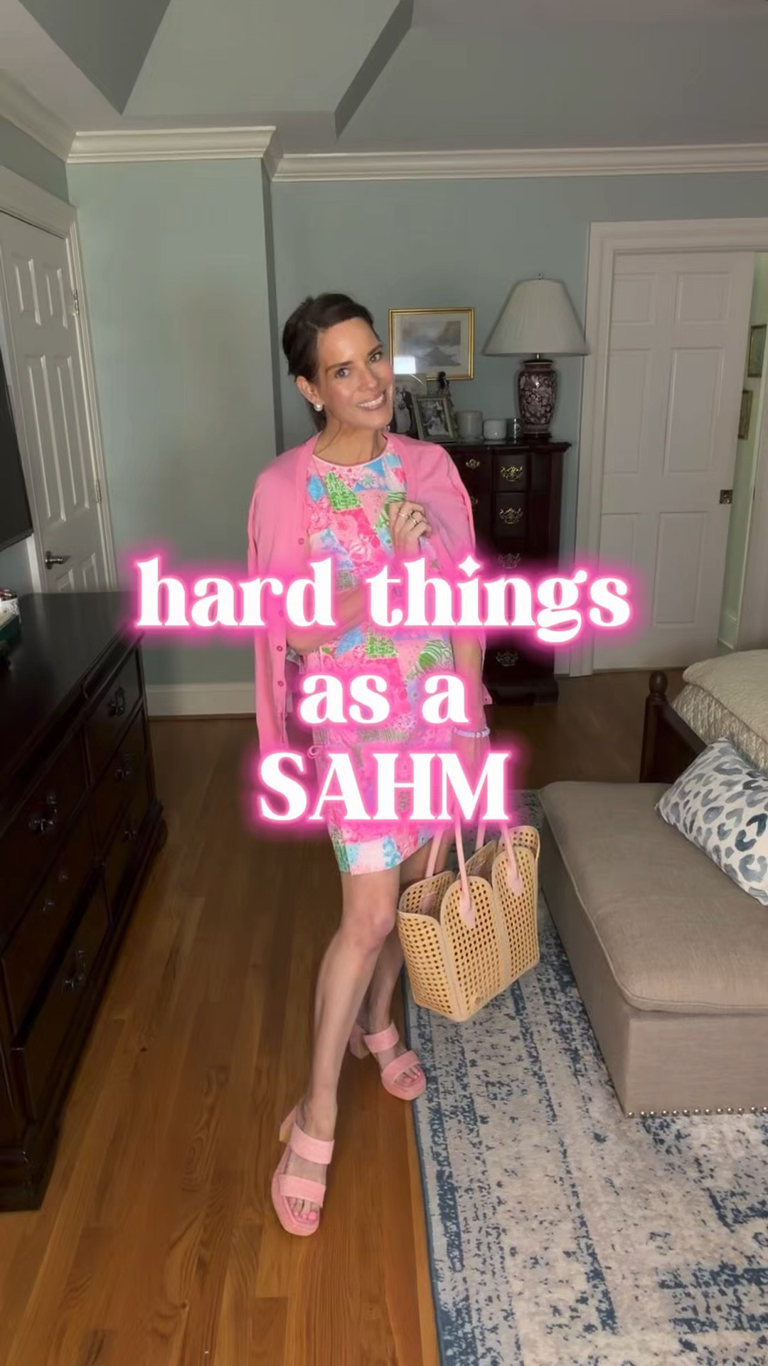 Pink & Green Lilly Pulitzer Inspired Summer Look 💖🌴

This colorful summer outfit is giving all the bright preppy coastal vibes 🌸💚 Loving this patchwork-inspired shift dress paired with the cutest pink platform heels, pearl studs, and woven cane tote for the perfect polished summer look. Added a lightweight pink cardigan for chilly restaurants and evenings out ✨

Such a fun outfit idea for brunch, vacation, summer parties, church, resort wear, or a girls day 💕 The pink and green print mixed with the natural woven accessories feels so classic Lilly-inspired and feminine.

Lilly Pulitzer inspired outfit, pink and green dress, colorful summer style, preppy summer outfit, shift dress outfit idea, woven beach tote, pink platform heels, grandmillennial fashion, resort wear style, coastal grandmother aesthetic, feminine summer fashion, bright summer outfit, pearl jewelry outfit, vacation style inspiration 💖🌴🛍️

#LTKmomlife #LTKdayinmylife #LTKWorkwear