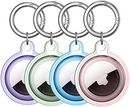 Waterproof Airtag Holder, DDJ 4 Pack Apple Airtag Keychain, AirTag Case for Dog Collar, Luggage, ... | Amazon (US)