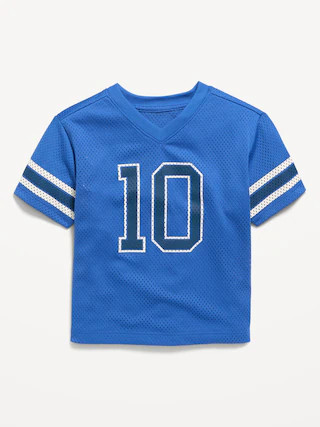 Oversized Mesh Graphic Football T-Shirt for Toddler Boys | Old Navy (US)