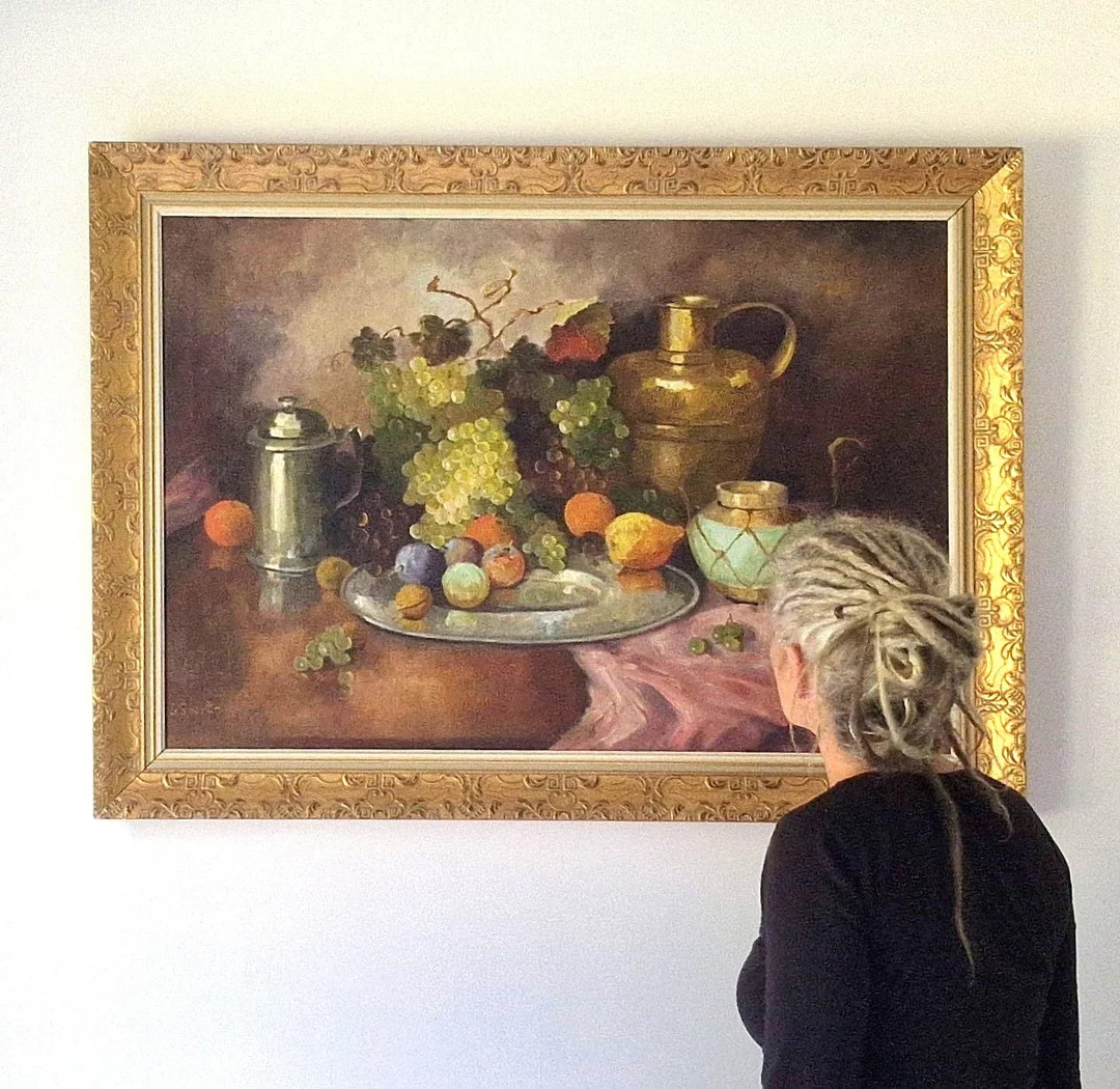 LARGE Still Life Oil on Canvas | Gilt Frame | Danish Artist | Harvest | Home Decoration - Gallery... | Etsy (US)