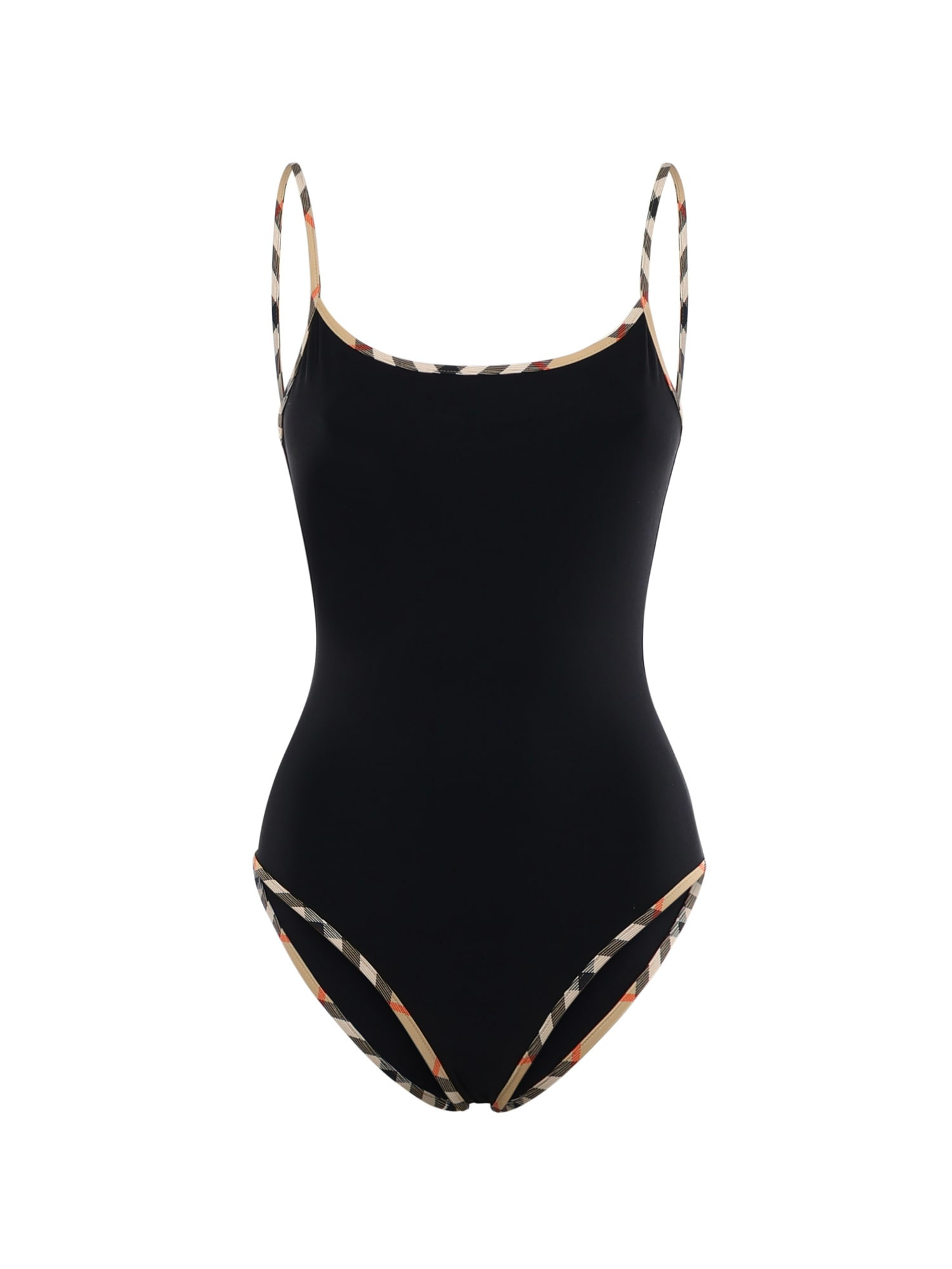 Burberry Swimsuit With Checked Trim | Italist.com US