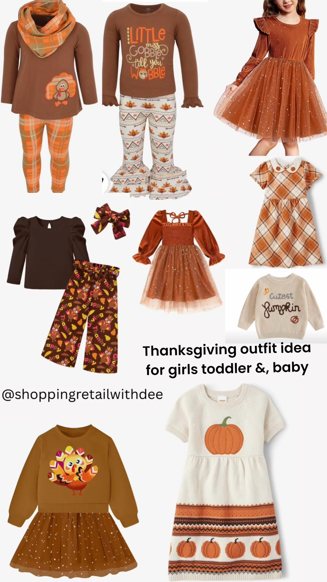 Fall Thanksgiving day, outfit idea, family photos for the fall season. These outfits are cute for girls, toddler, girls, and baby. #fall #autumn #Thanksgiving #Thanksgivingoutfit #ToddlerThanksgiving #LittleTurkey #ThanksgivingStyle #ThanksgivingOutfit #GobbleGobble #FeastMode #ToddlerOOTD #CutestDinnerGuest #HolidayDressUp #MiniFashionista #GratefulHeart #ThankfulAndCute #AutumnVibes #Thanksgiving2025 #TurkeyDayStyle

#LTKFindsUnder50 #LTKBaby #LTKKids