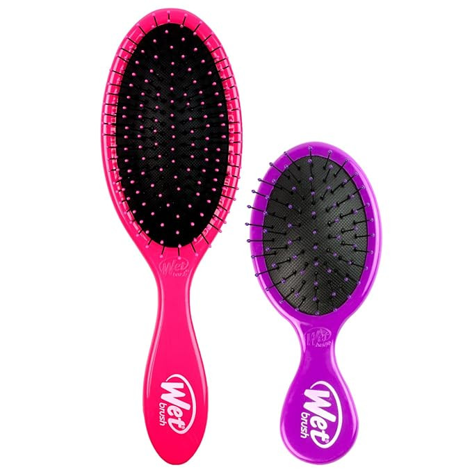 Wet Brush Original Detangler and Squirt Hair Brush Combo, Pink and Purple | Amazon (US)
