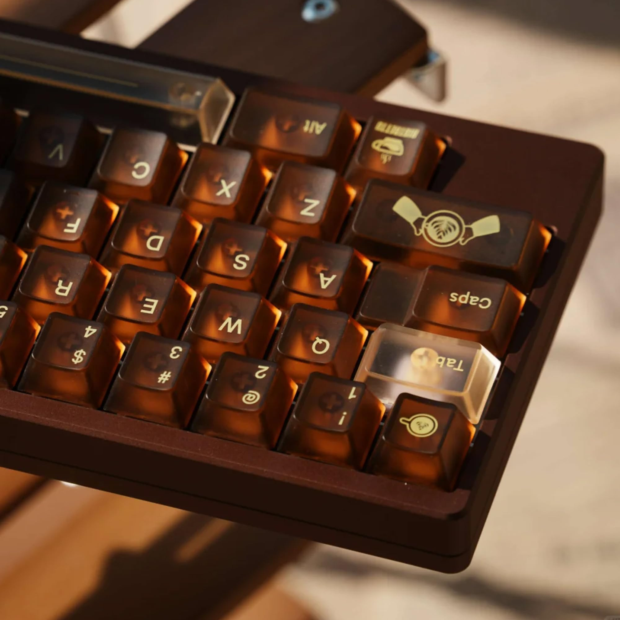 mintcaps Transparent Keycaps - Clear Keyboard Keycaps PC Cherry Profile Brown Keycap Set 153 Keys... | Amazon (US)