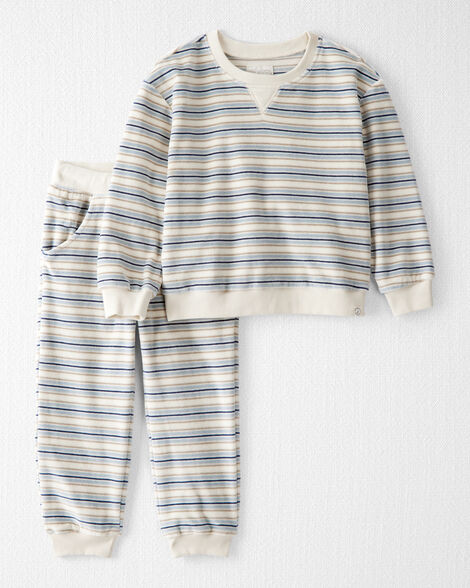 Toddler 2-Piece Organic Cotton Velour Set in Stripes | Carter's Inc
