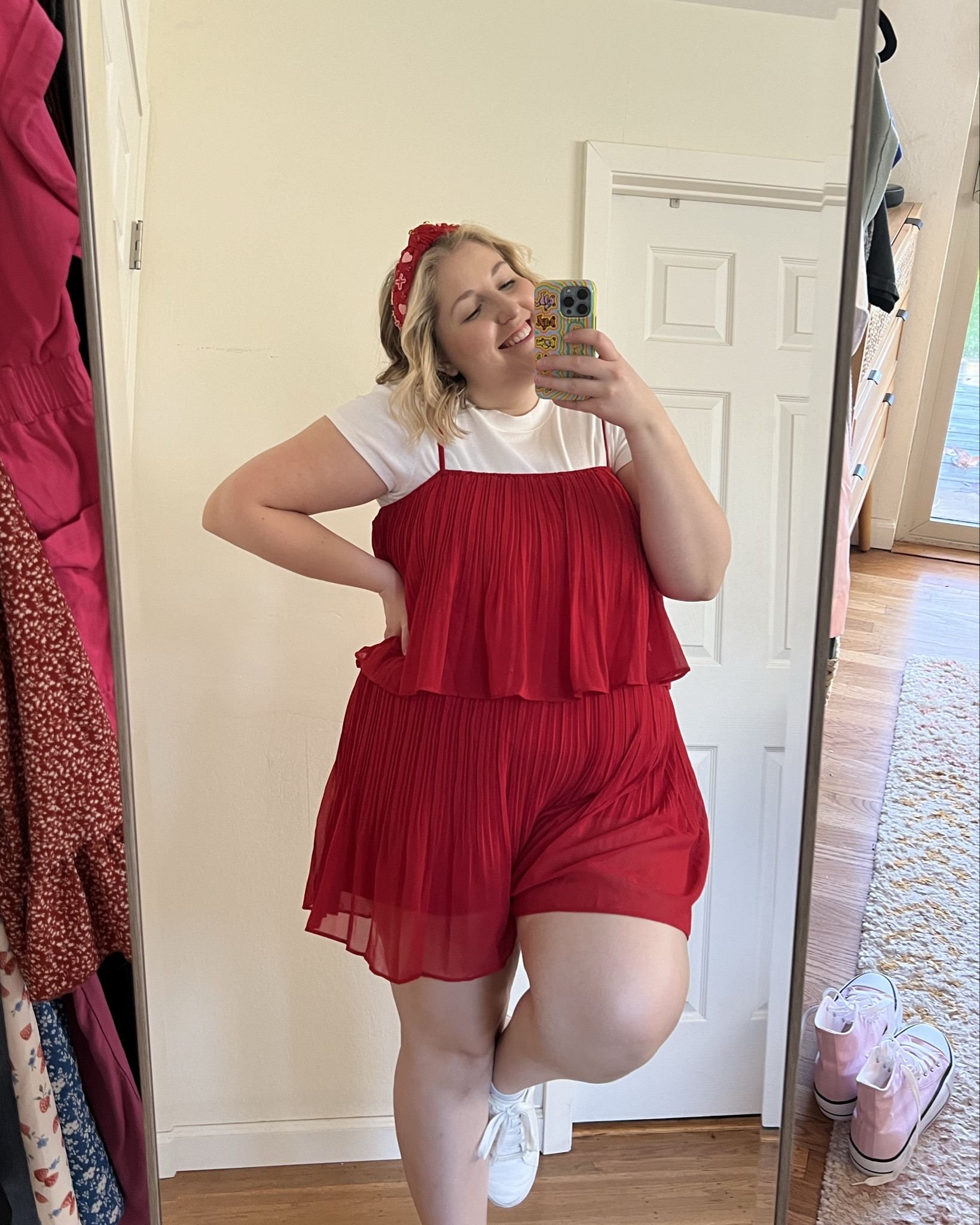 Valentines outfit inspo❤️ Wearing XXL in the romper 

#LTKPlusSize #LTKStyleTip #LTKSeasonal