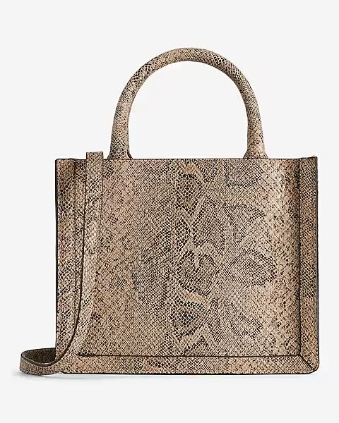 Snakeskin Mini Tote Bag | Express