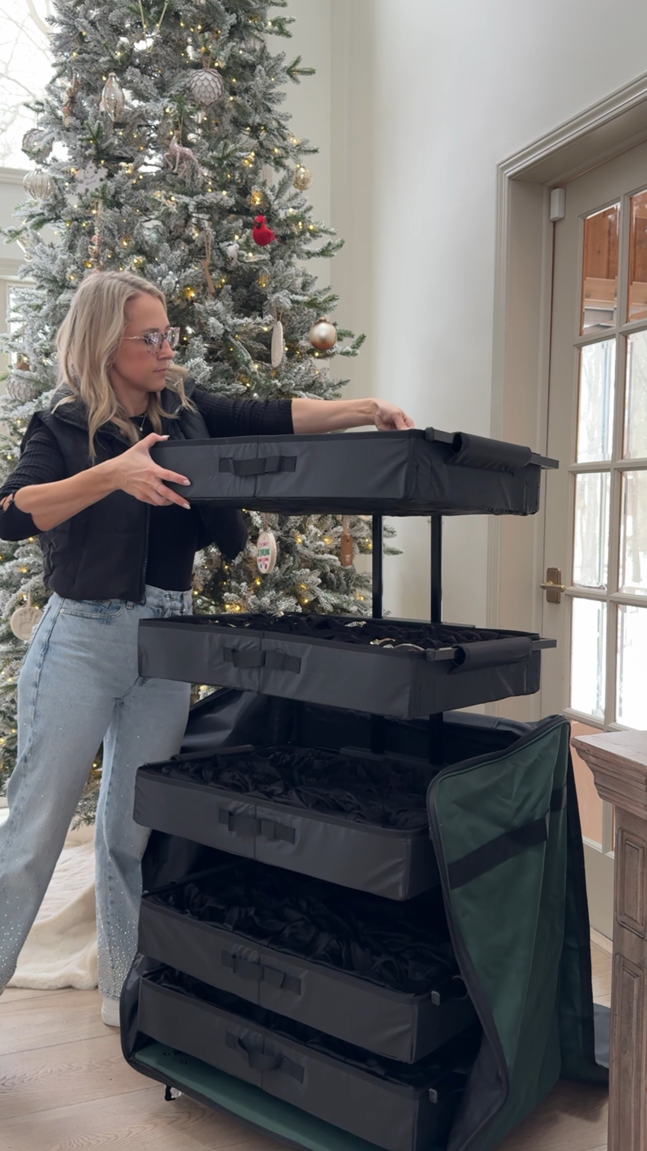The coolest and most efficient way to store your Christmas ornaments! This telescoping storage box keeps everything safe in one place. Adjustable tiers and spacing for a customized fit. It sells out every year so snag one now and thank me later! 

#LTKSeasonal #LTKHome