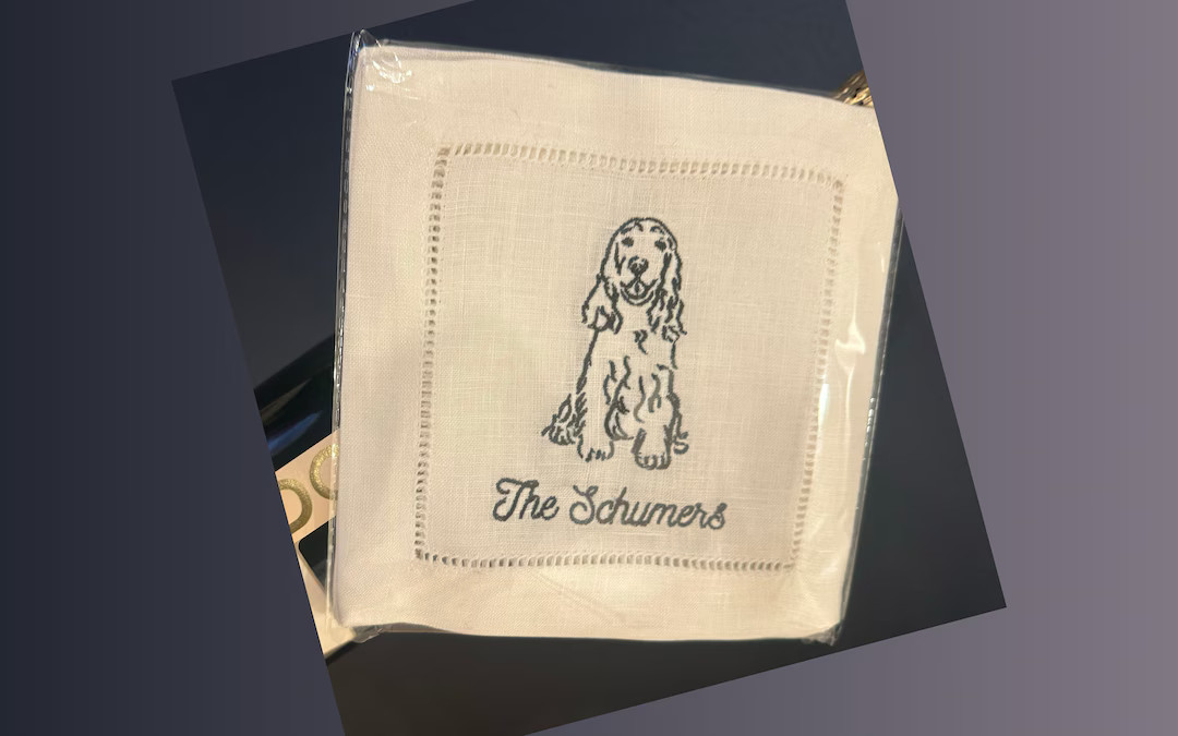 Custom English Springer Spaniel Illustrated Dog Cocktail Napkins - English Springer Spaniel Gift ... | Etsy (US)