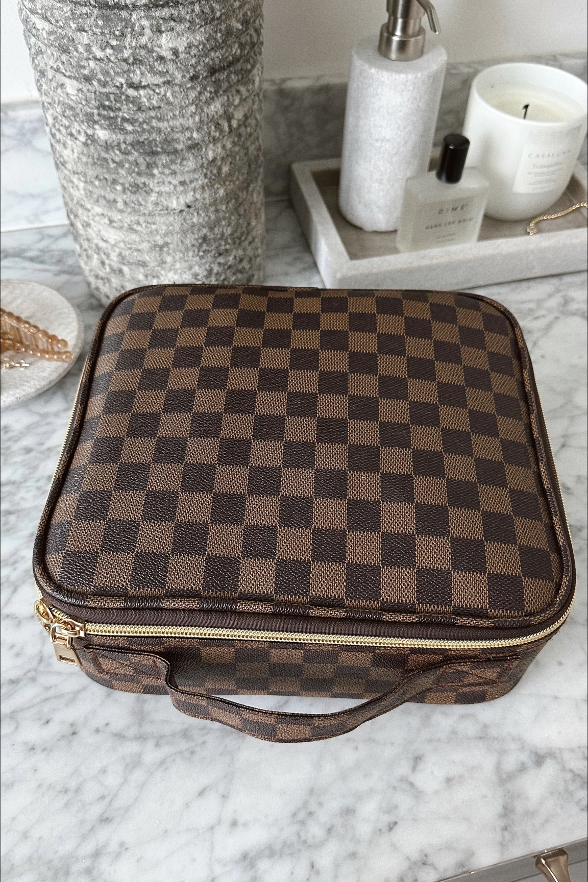 Fav makeup organizer #makeupbag #beauty #amazon #amazonfinds #checkerprint 

#LTKsalealert #LTKunder50 #LTKFind