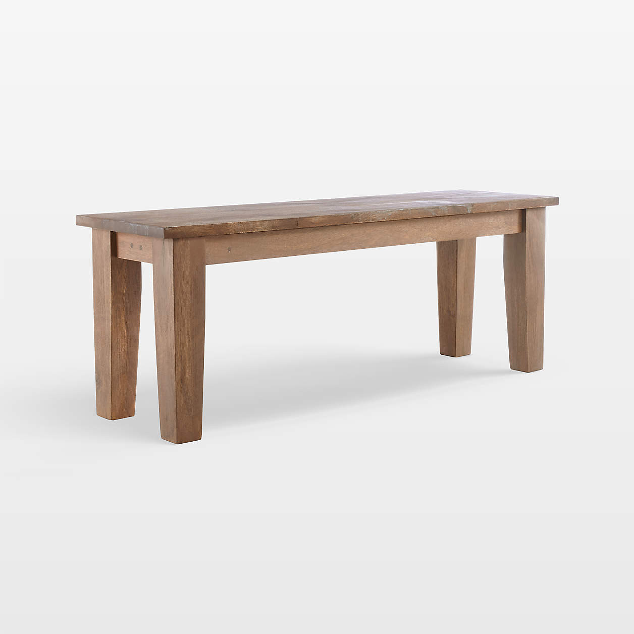 Basque II 62" Light Brown Bench + Reviews | Crate & Barrel | Crate & Barrel
