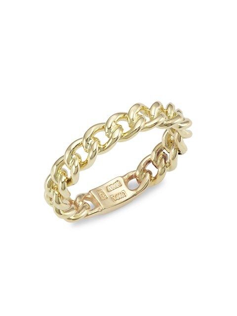 Solid 14K Gold Curb-Link Ring | Saks Fifth Avenue