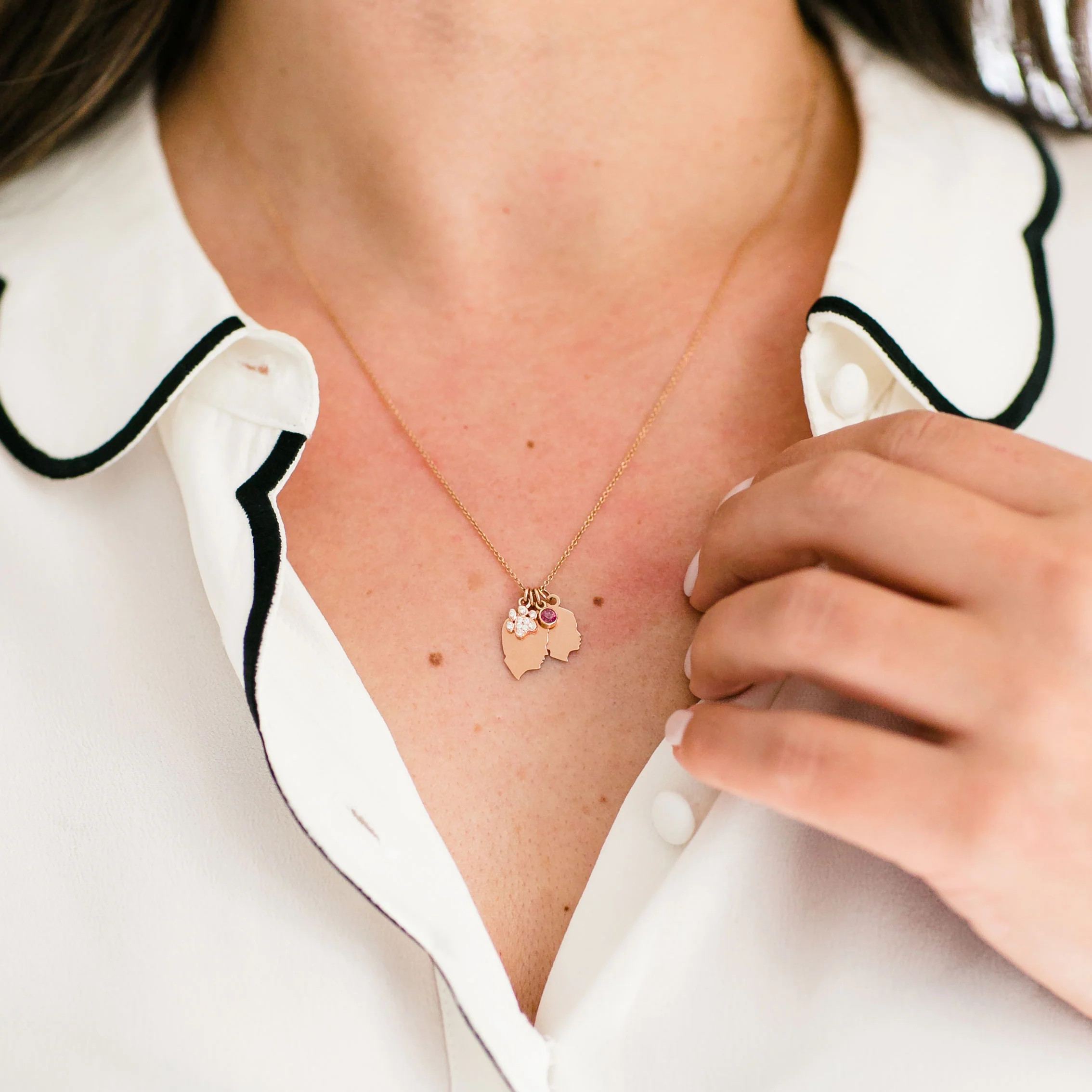 Classic Silhouette Charm Necklace - Tiny | Vana Chupp Studio