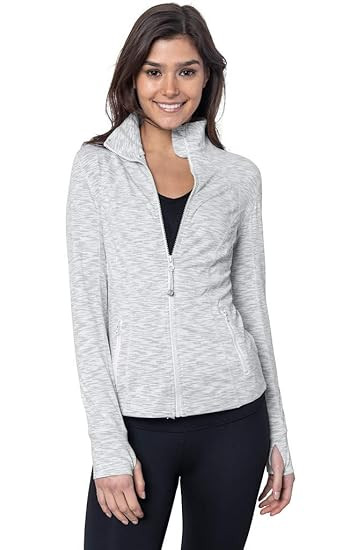 90 Degree By Reflex Women’s Lightweight, Full Zip Running Track Jacket | Amazon (US)