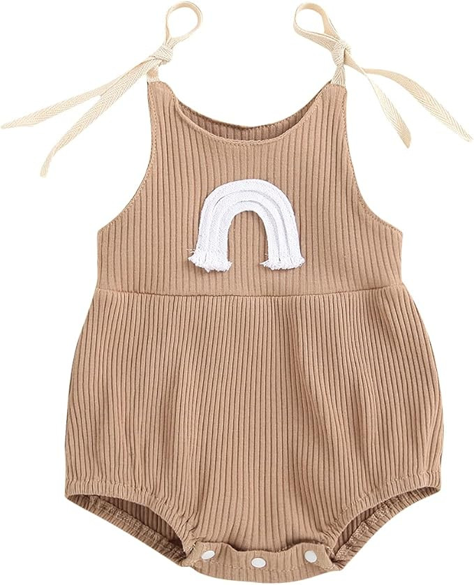 Infant Newborn Baby Girl Floral Romper Kids Spaghetti Strap One Piece Jumpsuit Shorts Toddler Sum... | Amazon (US)