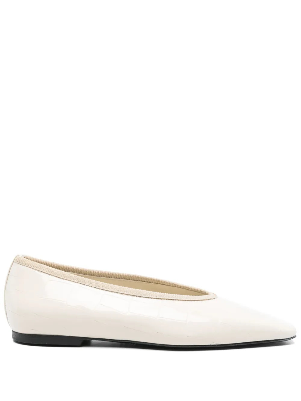 TOTEME crocodile-embossed ballet flats - Neutrals | Farfetch Global