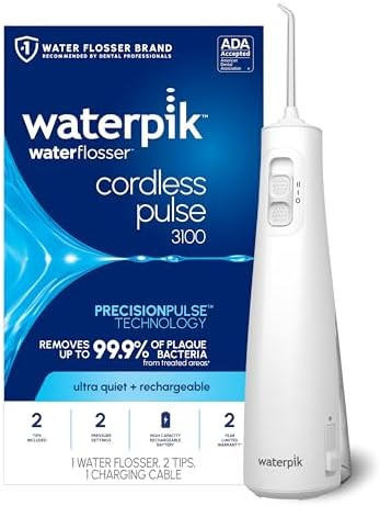 Waterpik Cordless Pulse 3100 Rechargeable Portable Water Flosser for Teeth, Gums, Braces Care and... | Amazon (US)