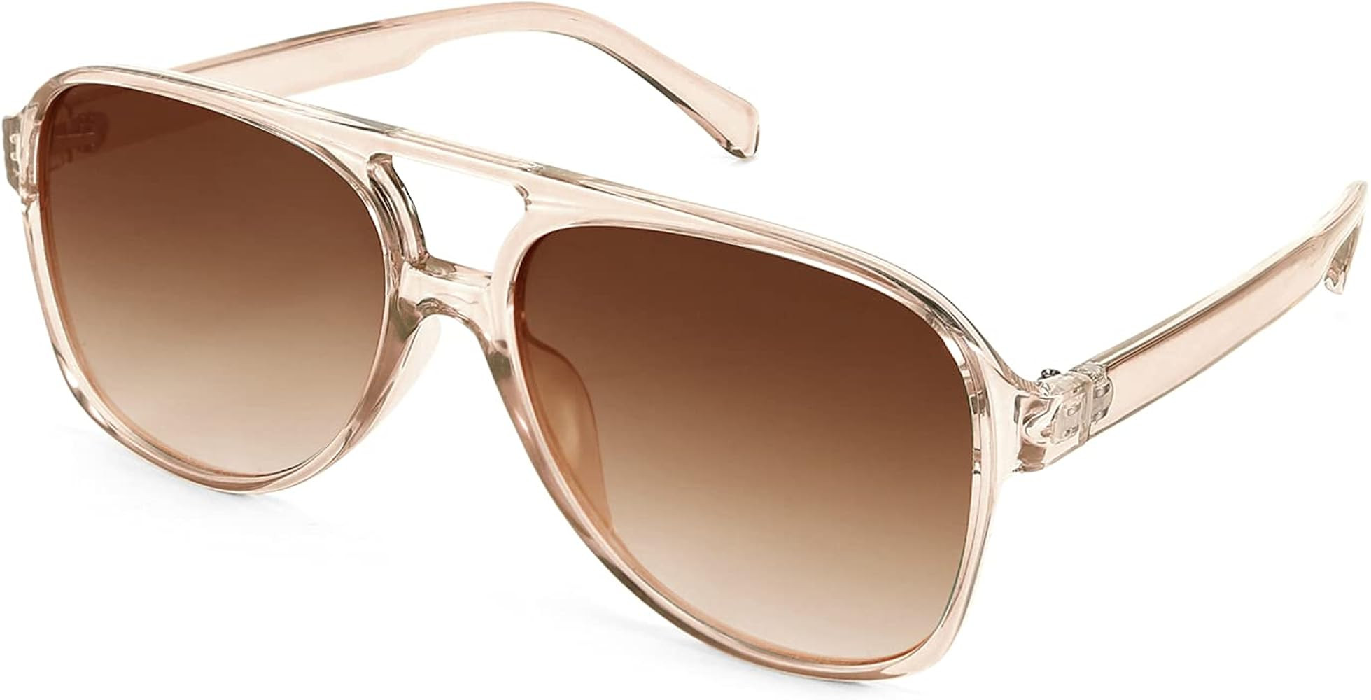 FEISEDY Vintage Retro 70s Plastic Aviator Sunglasses Women Men Classic Large Squared Frame B2751 | Amazon (US)