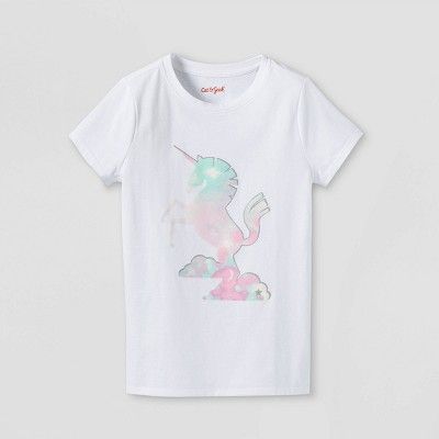 Girls' 'Tie-Dye Unicorn' Graphic T-Shirt - Cat & Jack™ White | Target