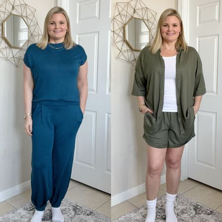 New comfy loungewear from Ekouaer on Amazon! Wearing large in both. Green shorts set runs big, consider sizing down if you want it to fit more true to size. Work from home  

#LTKOver40 #LTKMidsize #LTKStyleTip