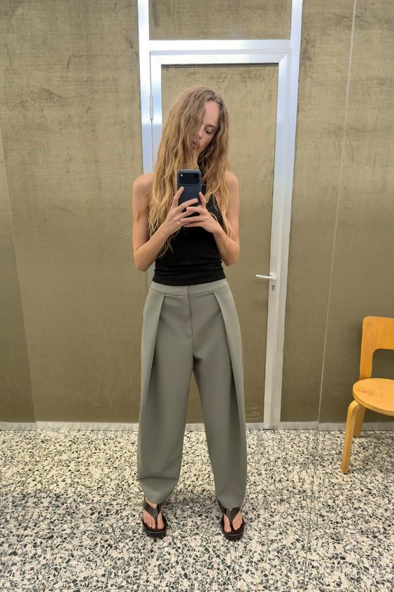 PLEATED BALLOON PANTS | Zara US