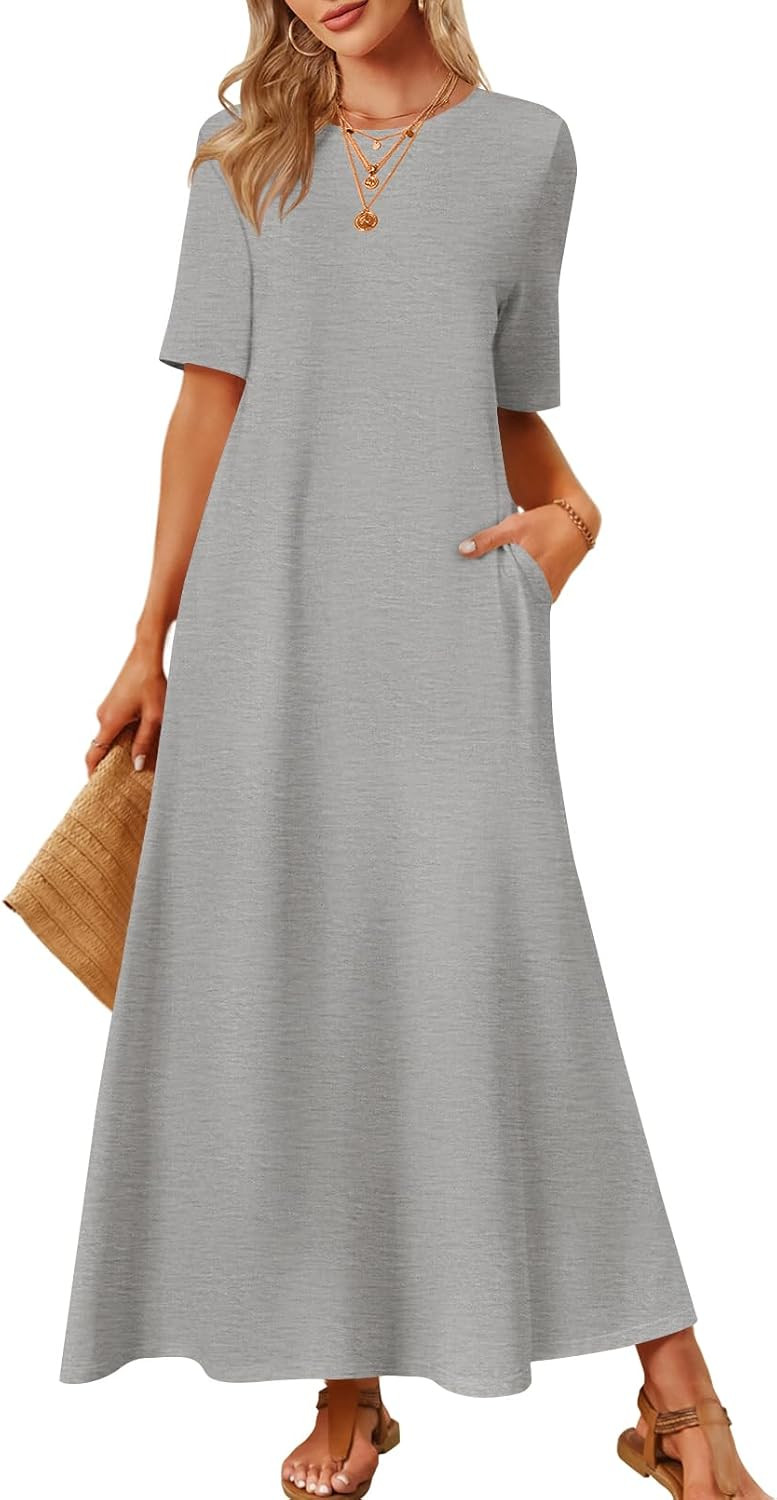 MEROKEETY Womens Summer Casual Short Sleeve Maxi Long Tshirt Dress 2026 | Amazon (US)