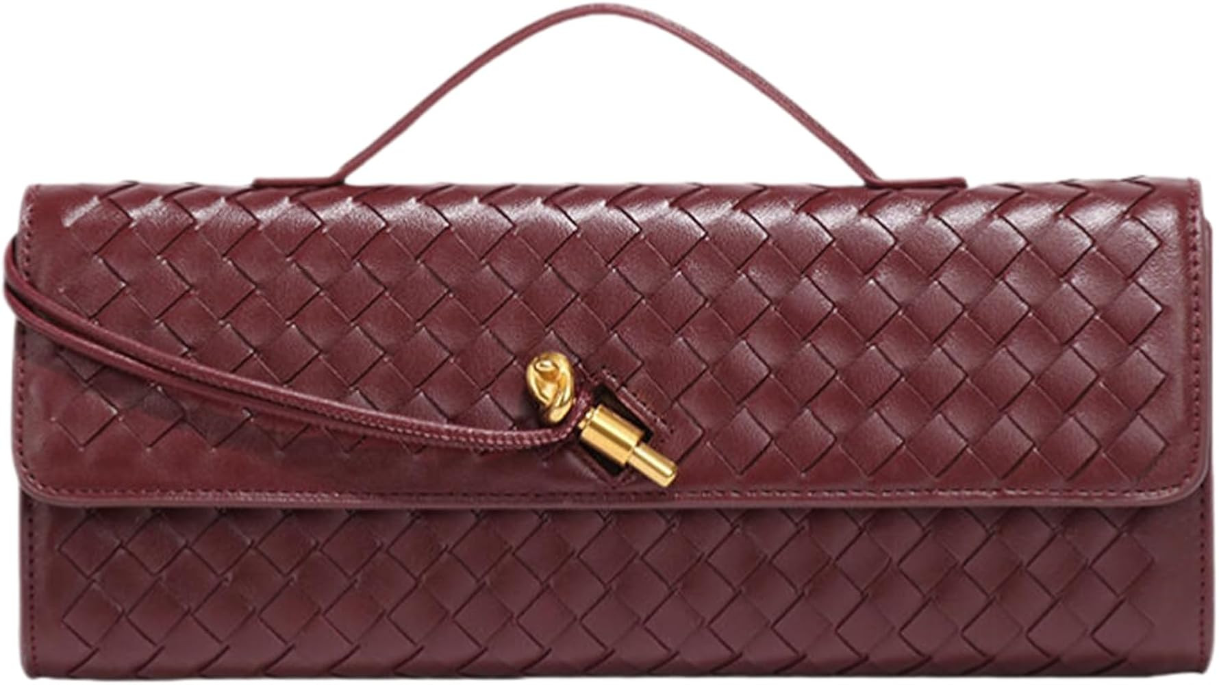 Evening Woven Crossbody Bags for Women Shoulder Handbag Clutch Purse with Removable Shoulder Stra... | Amazon (US)