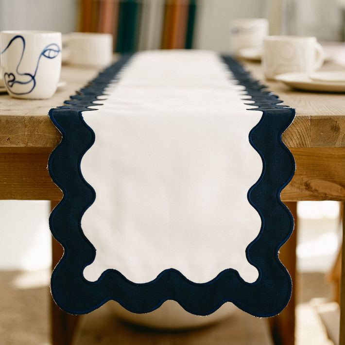 Business & Pleasure Wavy Table Runner | Mark and Graham