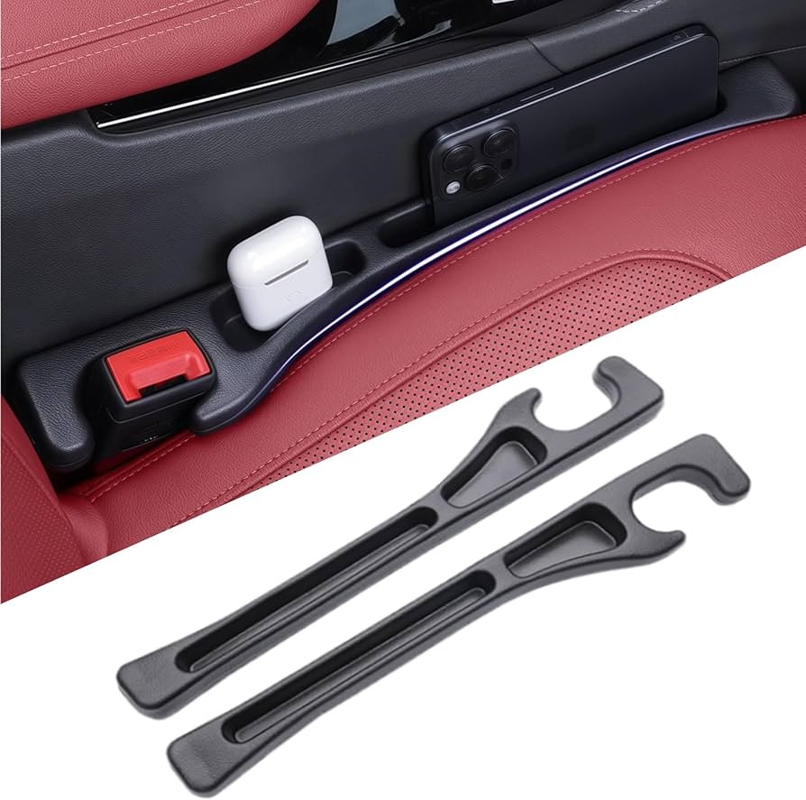 Car Seat Gap Filler, 2-Pack No-Drop Seat Side Gap Seam Filler Organizer with Phone Holder, Univer... | Amazon (US)