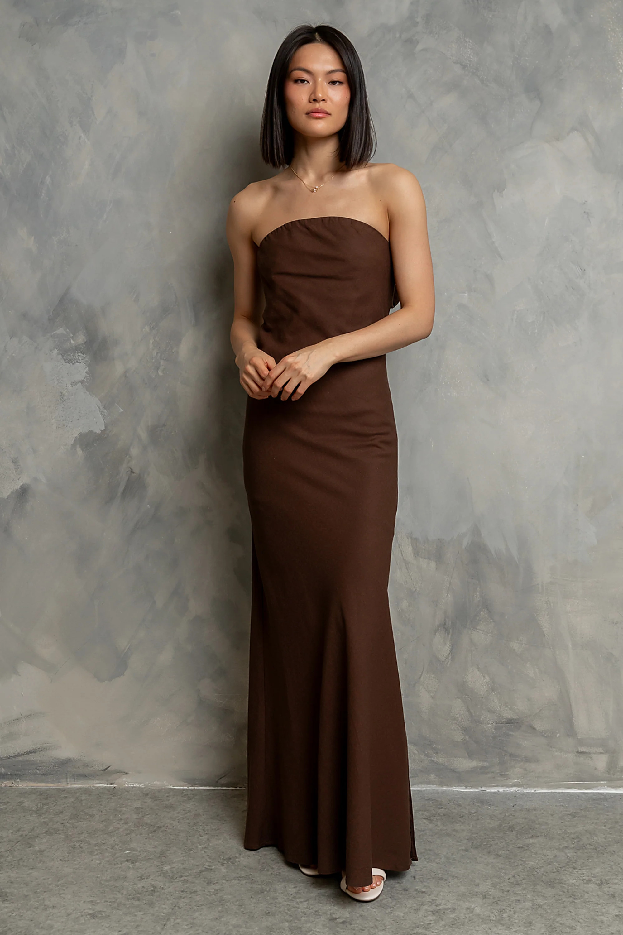 Paloma Maxi Dress in Brown | Böhme US