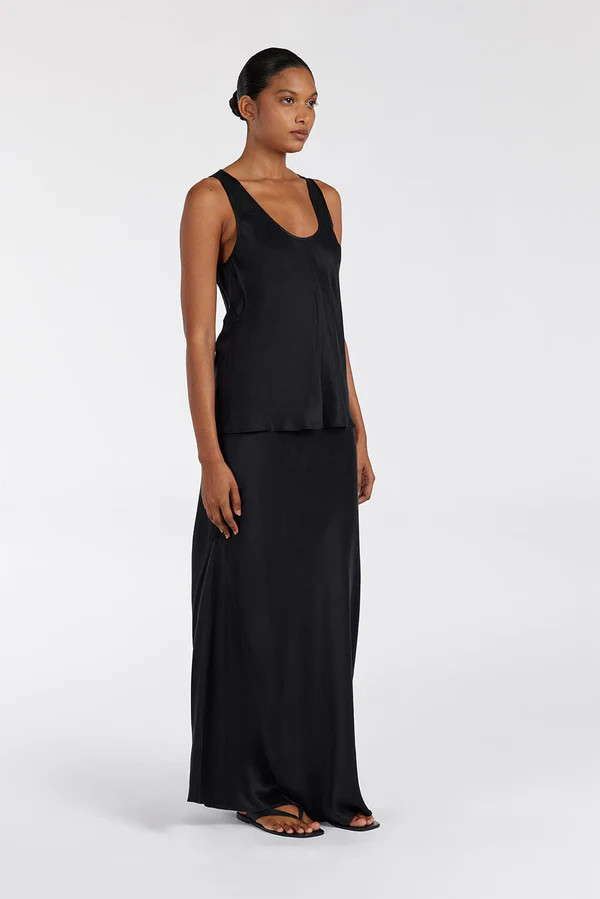 COLETTE BLACK SILK SKIRT | DISSH