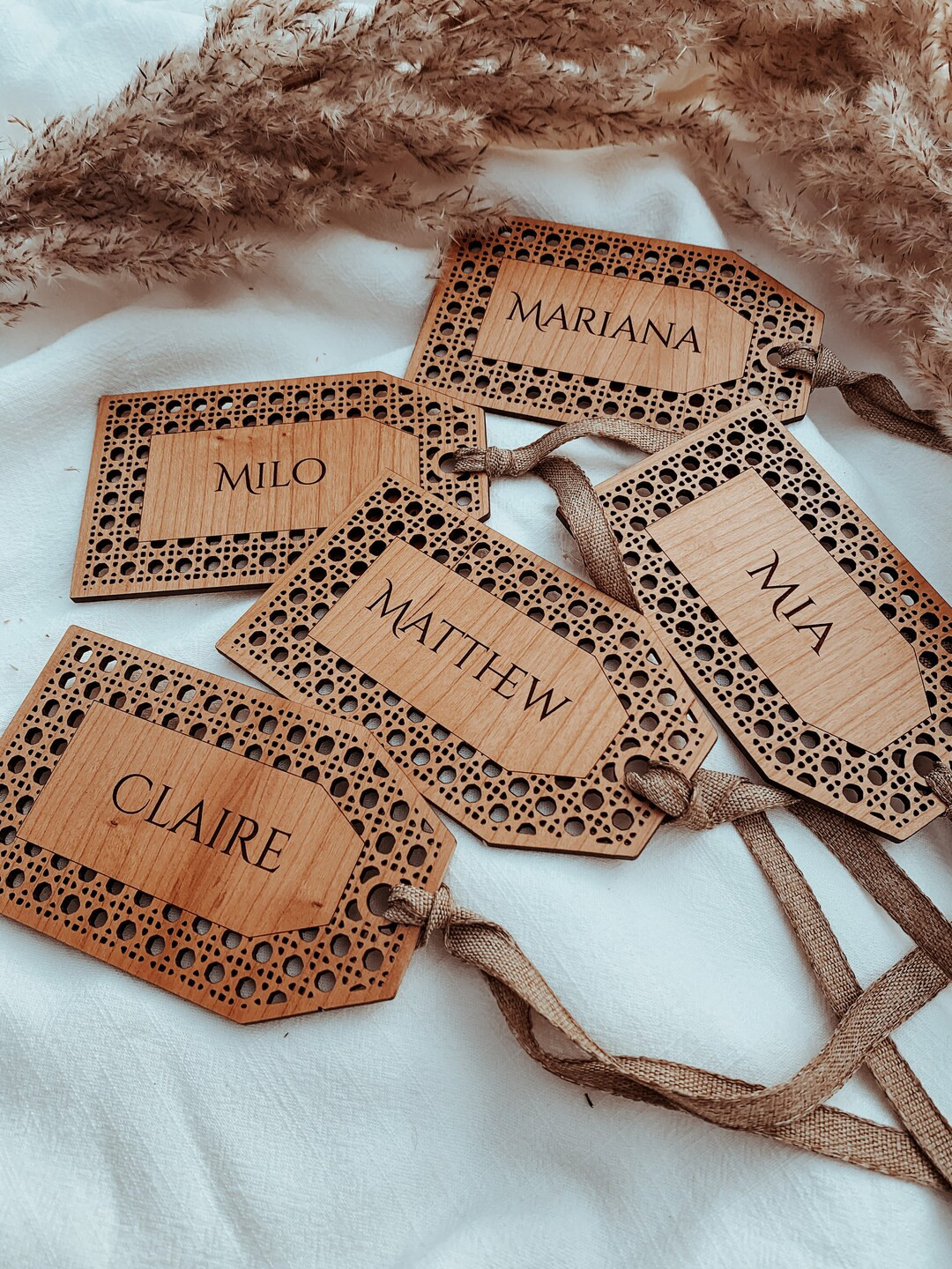 Cane Stocking Name Tags Customized Wooden Tags engraved Stocking Tags Stocking Name Christmas Gif... | Etsy (US)