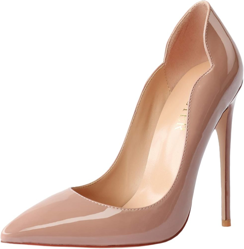 COLETER High Heels for Women, 4.72 inch/12cm Pointed Toe Dress Shoes Stiletto Heels Evening Party... | Amazon (US)